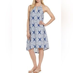 Vineyard Vines | Mirrored Leaves Trapeze Halter Dress size 12